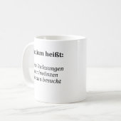 Unispruch "Studium heißt..." Geschenk, Studenten コーヒーマグカップ (正面左)