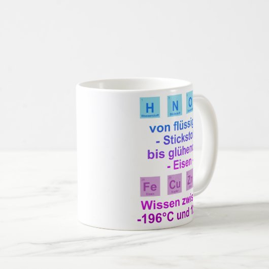 Unispruch "Temperatur" Student Geschenk, Studenten コーヒーマグカップ (正面右)