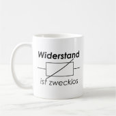 Unispruch "Widerstand ist zwecklos" Studenten コーヒーマグカップ (左)