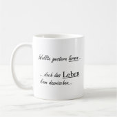 Unispruch "wollte lernen" Geschenk, Studenten コーヒーマグカップ (左)