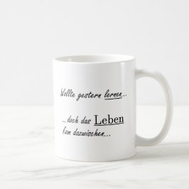 Unispruch "wollte lernen" Geschenk, Studenten コーヒーマグカップ