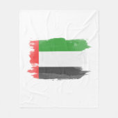 United Arab Emirates flag brush stroke フリースブランケット (正面)