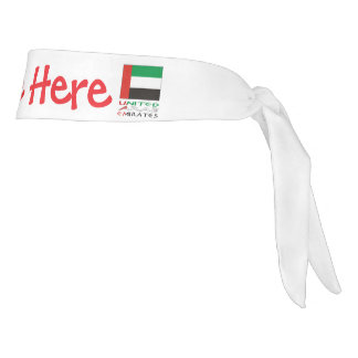 United Arab Emirates UAE Flag Red Personalize Name タイヘッドバンド
