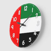 United Arab Emirates UAE Flag Wall Clock ラージ壁時計 (傾斜)