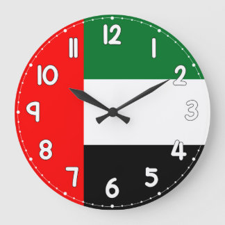 United Arab Emirates UAE Flag Wall Clock ラージ壁時計