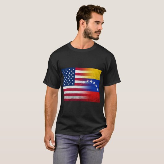 United in Freedom: A Fusion of the Flags Tシャツ (正面フル)