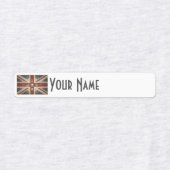 United Kingdom Art Deco Flag | Iron-On Name Label ラベル (デザイン1)