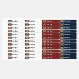 United Kingdom Art Deco Flag Waterproof Name Label ラベル