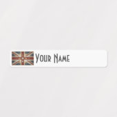 United Kingdom Art Deco Flag Waterproof Name Label ラベル (デザイン2)
