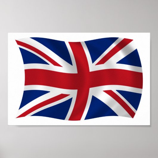 United Kingdom Flag Poster Print ポスター (正面)