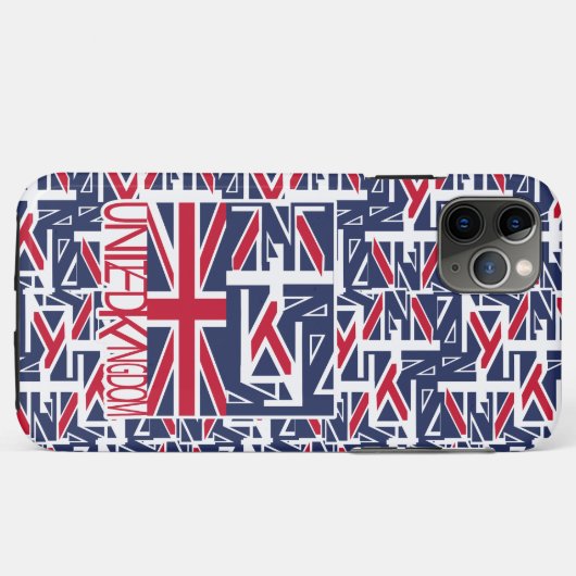 United Kingdom UK flag BY MASANSER PIXELAT Case-Mate iPhoneケース (裏面(横))