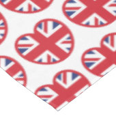 United Kingdom Union Jack Flag Heart テーブルクロス (アングル)