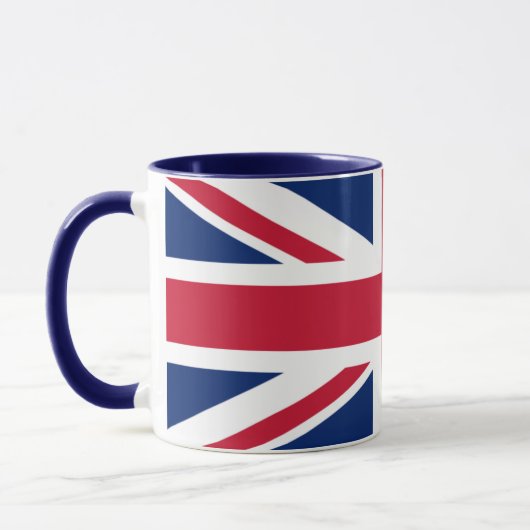 United Kingdom Union Jack Flag Personalized Mug マグカップ (左)