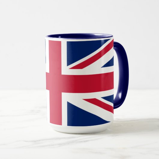 United Kingdom Union Jack Flag Personalized Mug マグカップ (正面右)