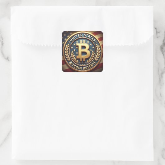 United Stated Bitcoin Reserve sticker スクエアシール (バッグ)