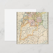 United States 1830 Historical Map Illustration シーズンカード (正面/裏面)