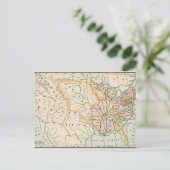 United States 1830 Historical Map Illustration シーズンポストカード (スタンド正面)