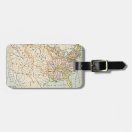 United States 1830 Historical Map Illustration ラゲッジタグ