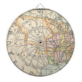 United States 1830 Historical Vintage Map ダーツボード