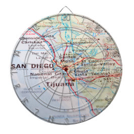 United States 1830 Historical Vintage Map ダーツボード