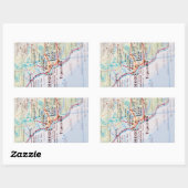 United States 1830 Historical Vintage Map 長方形シール (シート)