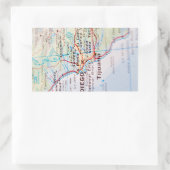 United States 1830 Historical Vintage Map 長方形シール (バッグ)