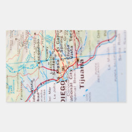 United States 1830 Historical Vintage Map 長方形シール