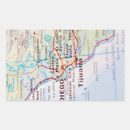 United States 1830 Historical Vintage Map 長方形シール (正面)