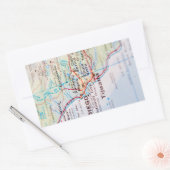 United States 1830 Historical Vintage Map 長方形シール (封筒)