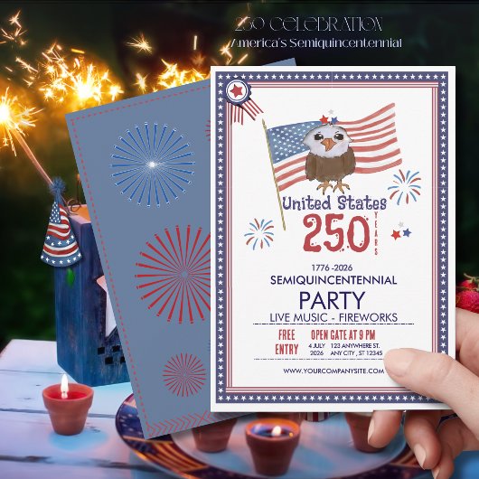 United States 250 Years Freedom Celebration 招待状