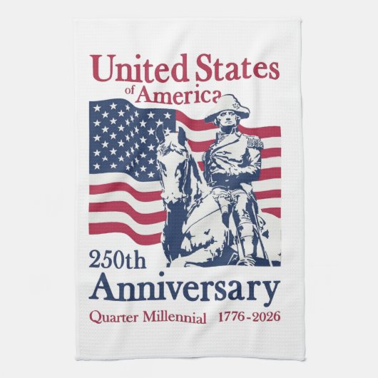 United States 250th Anniversary Commemorative Art  キッチンタオル (縦)