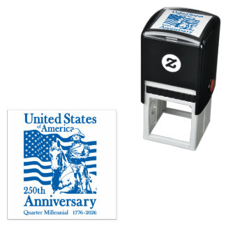 United States 250th Anniversary Commemorative Art  セルフインキングスタンプ