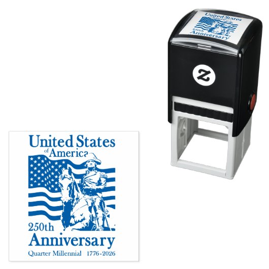 United States 250th Anniversary Commemorative Art  セルフインキングスタンプ (インサイチュ)