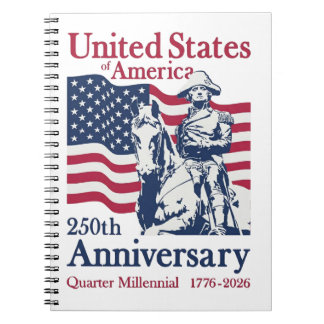 United States 250th Anniversary Commemorative Art  ノートブック