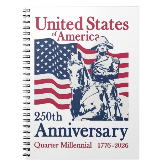 United States 250th Anniversary Commemorative Art  ノートブック (正面)