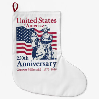 United States 250th Anniversary Commemorative Art  ラージクリスマスストッキング