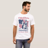 United States 250th Anniversary Commemorative Art  Tシャツ (正面フル)
