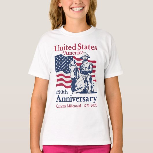 United States 250th Anniversary Commemorative Art  Tシャツ (正面)