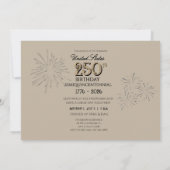 United States 250th Anniversary NYC Orange Glow 招待状 (裏面)