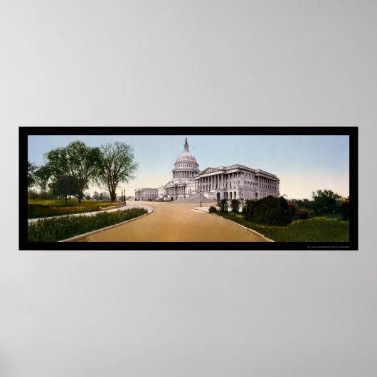 United States Capitol in Washington, DC 1898 ポスター (正面)