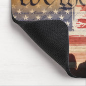 United States Constitution With Fireworks and Flag マウスパッド (コーナー)
