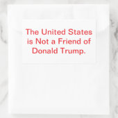 United States Dislikes Trump Hankamer Artjunkhaus 長方形シール (バッグ)
