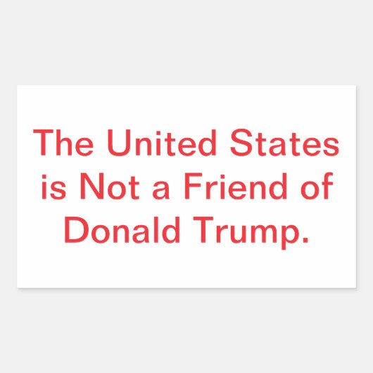 United States Dislikes Trump Hankamer Artjunkhaus 長方形シール (正面)