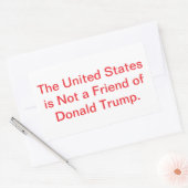 United States Dislikes Trump Hankamer Artjunkhaus 長方形シール (封筒)