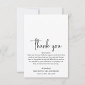 United States Flag Funeral Photo サンキューカード (裏面)