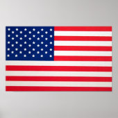 United States Flag Print ポスター (正面)
