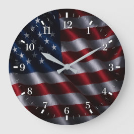United States Flag Watch 2026 ラージ壁時計