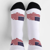 United States Map Filled with American Flag ソックス (上部)