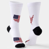 United States Map Filled with American Flag ソックス (傾斜あり)