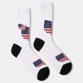 United States Map Filled with American Flag ソックス (右)